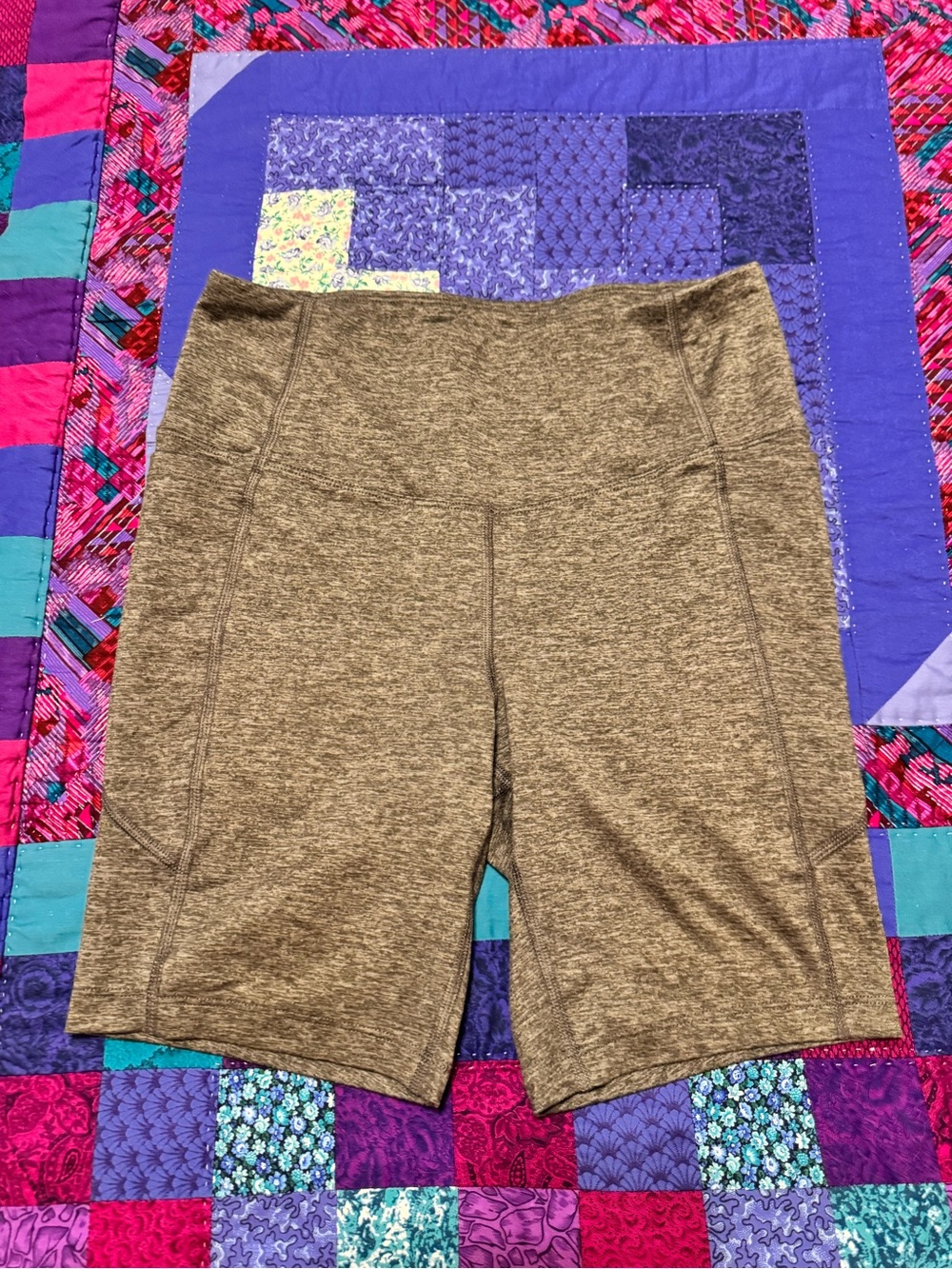 Athletic Works Gray High-Rise Bike Shorts